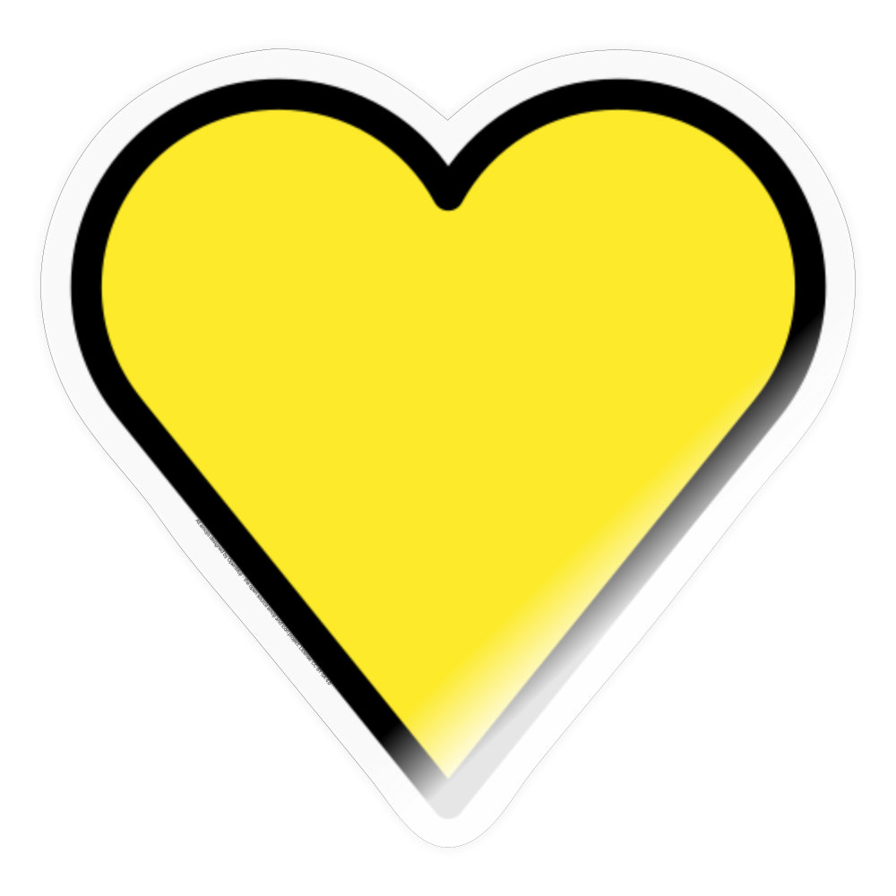 Yellow Heart Moji Sticker - Emoji.Express - transparent glossy