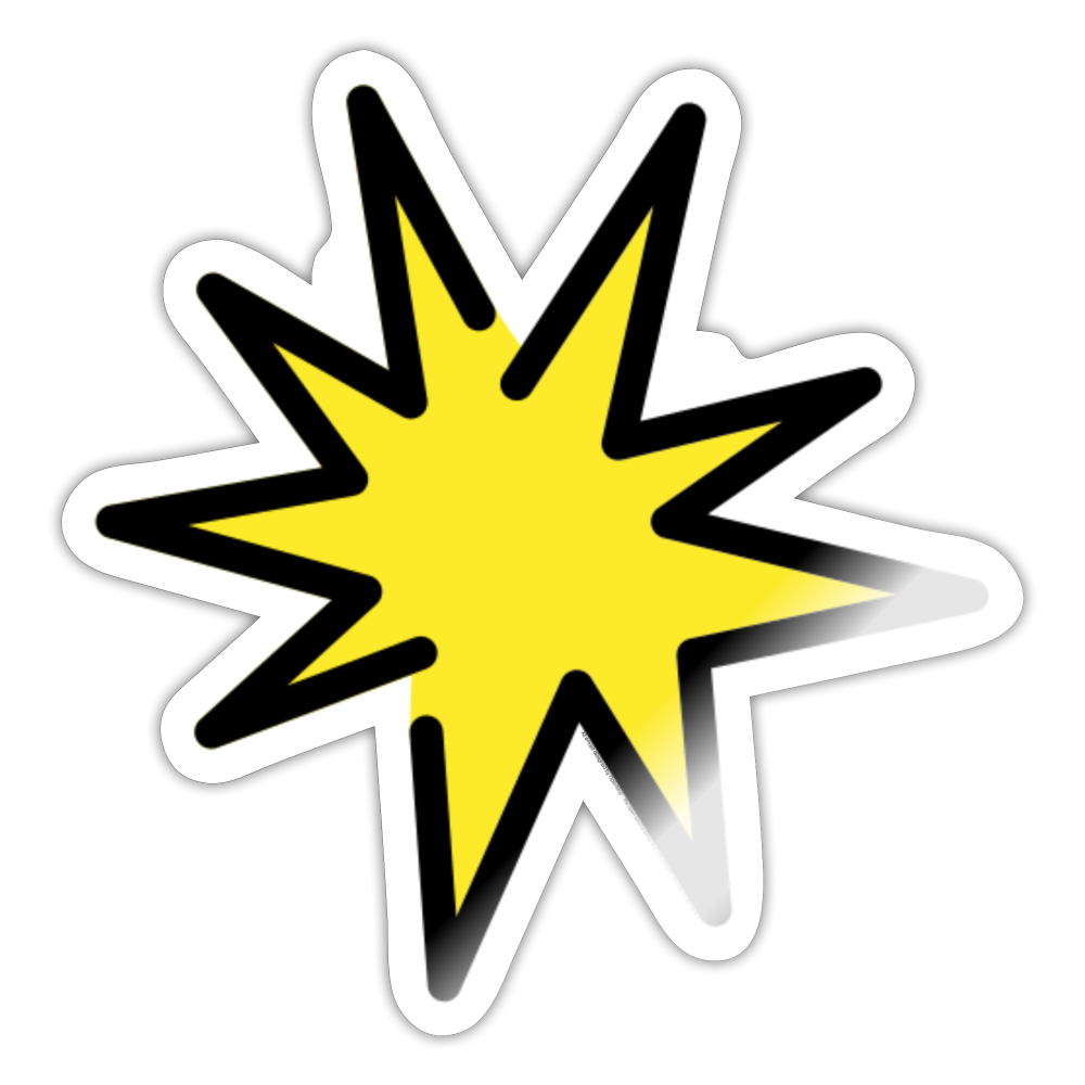 Collision Moji Sticker - Emoji.Express - white glossy