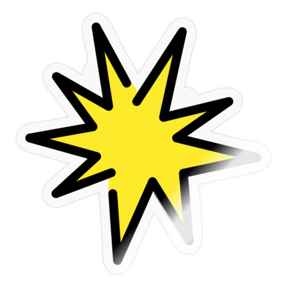 Collision Moji Sticker - Emoji.Express - transparent glossy