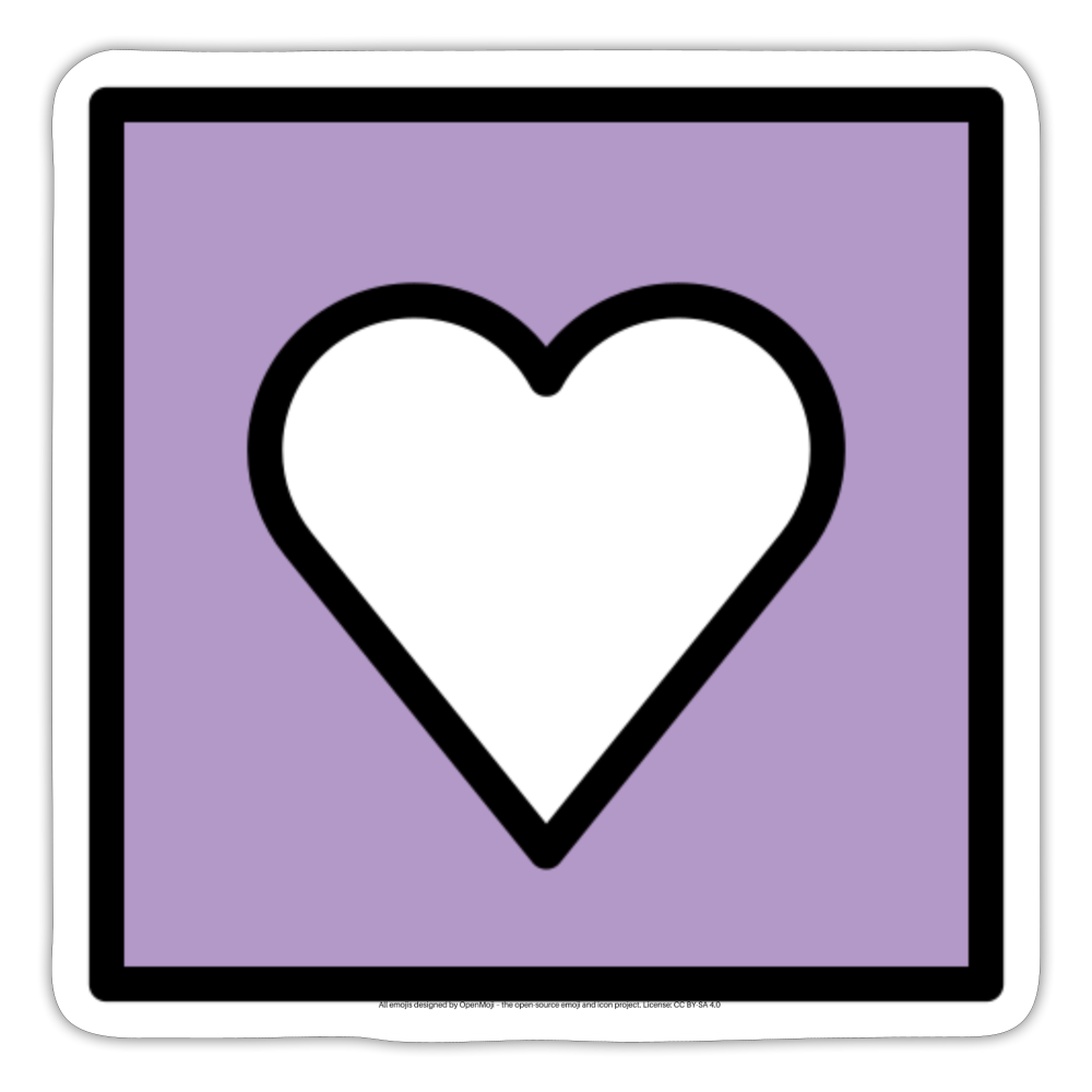 Heart Decoration Moji Sticker - Emoji.Express - white matte