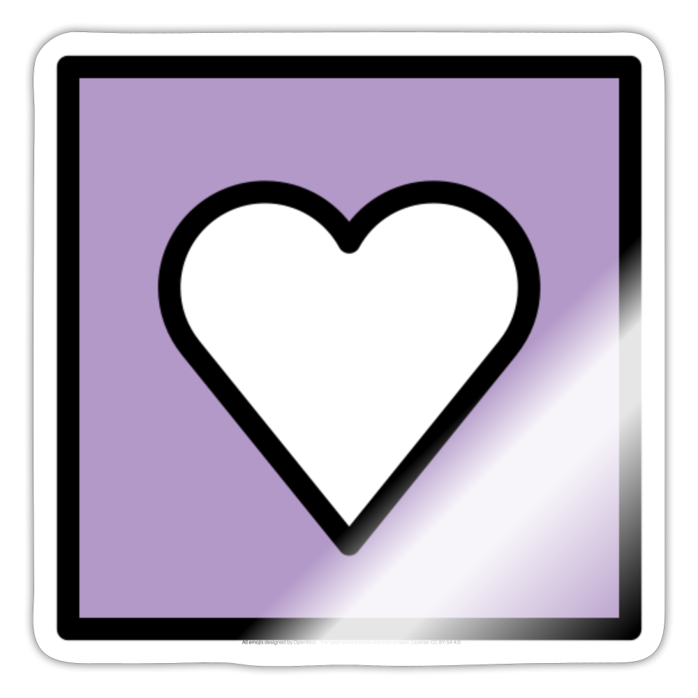 Heart Decoration Moji Sticker - Emoji.Express - white glossy
