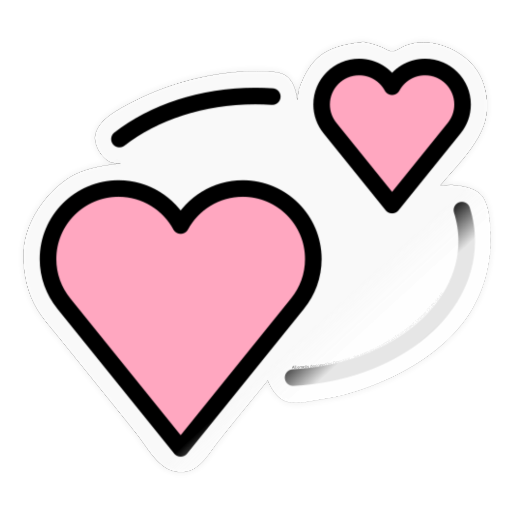 Revolving Hearts Moji Sticker - Emoji.Express - transparent glossy