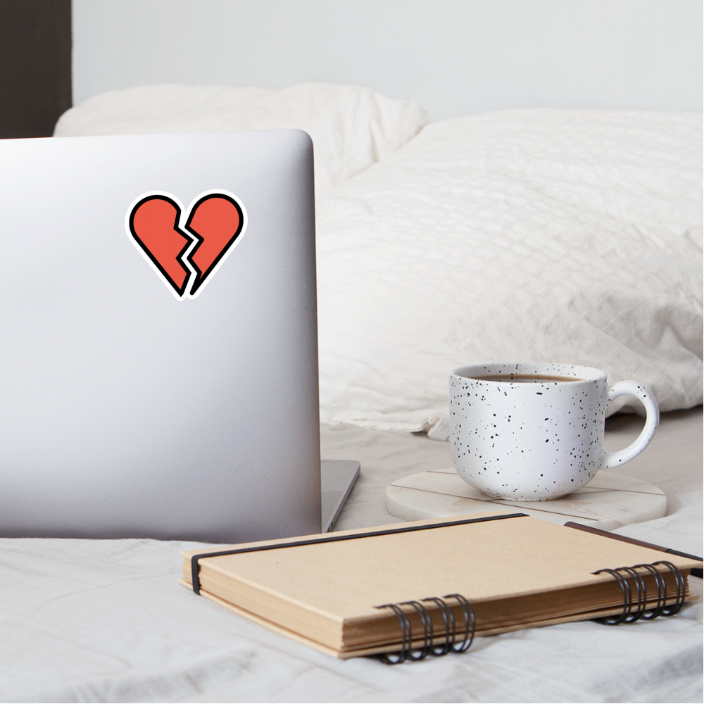 Broken Heart Moji Sticker - Emoji.Express - white matte