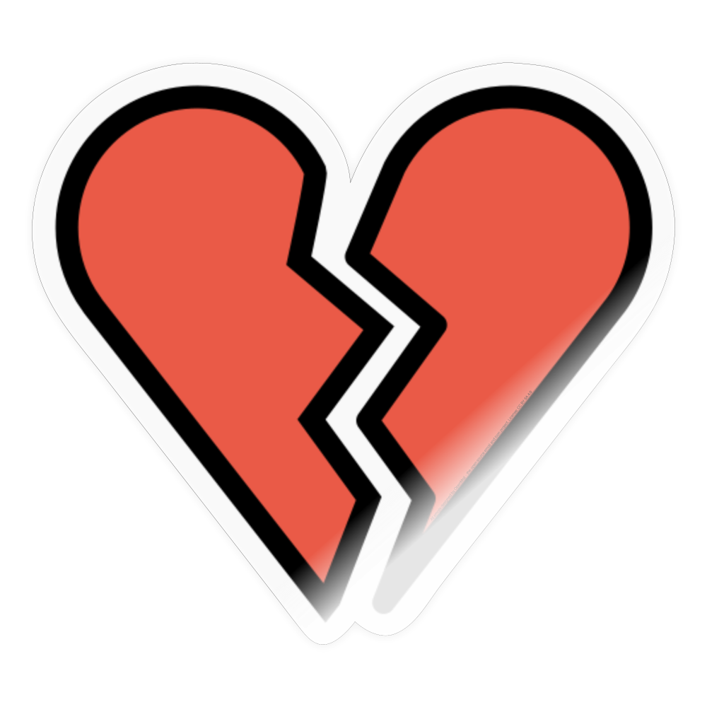Broken Heart Moji Sticker - Emoji.Express - transparent glossy