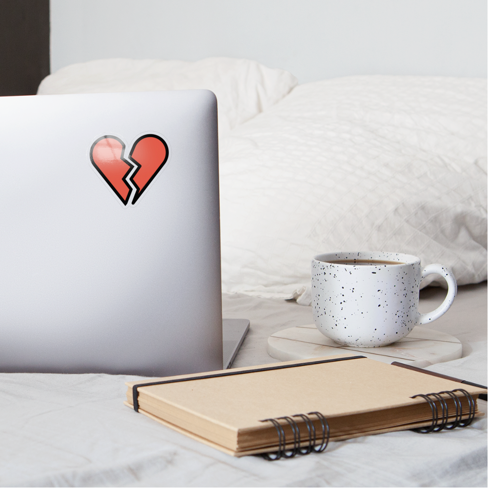 Broken Heart Moji Sticker - Emoji.Express - transparent glossy