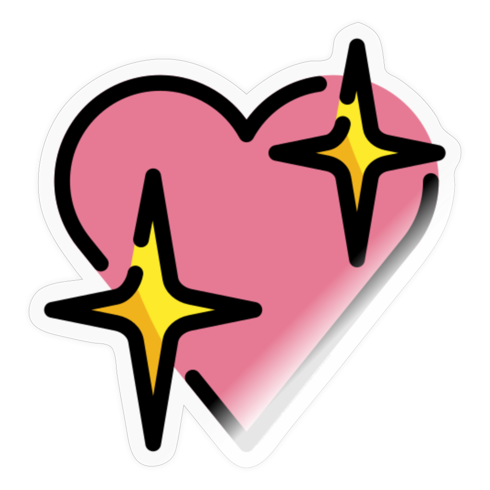 Sparkling Heart Sticker - Emoji.Express - transparent glossy