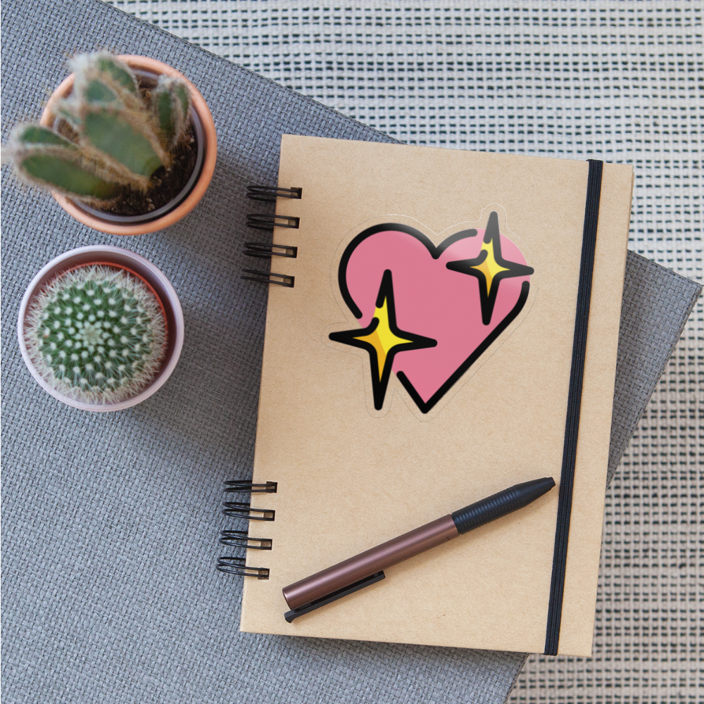 Sparkling Heart Sticker - Emoji.Express - transparent glossy