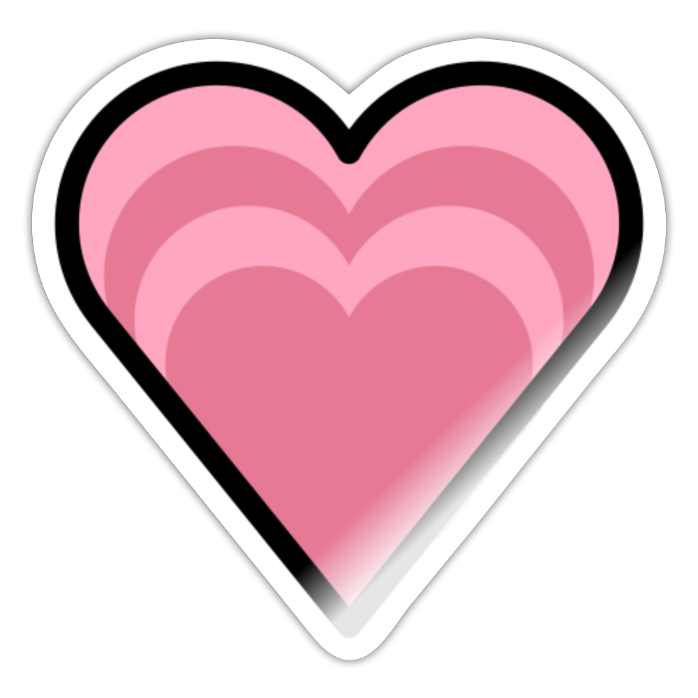 Growing Heart Moji Sticker - Emoji.Express - white glossy