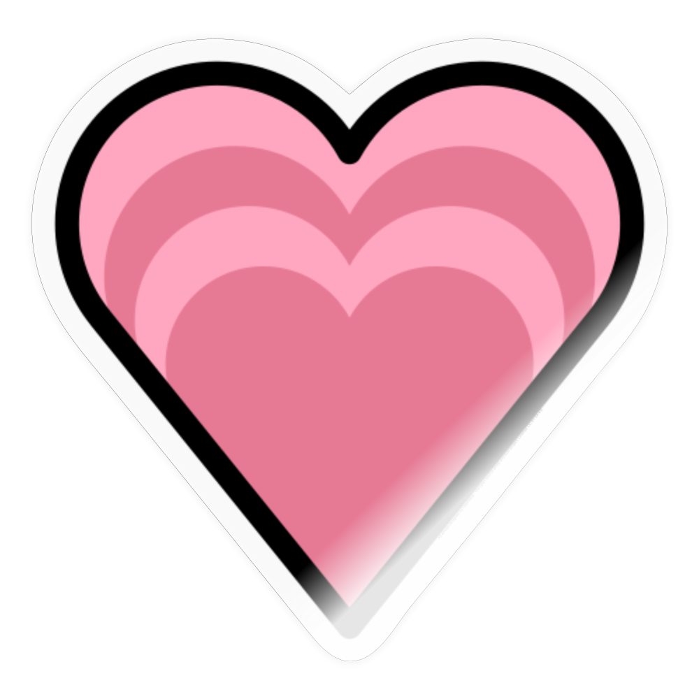 Growing Heart Moji Sticker - Emoji.Express - transparent glossy