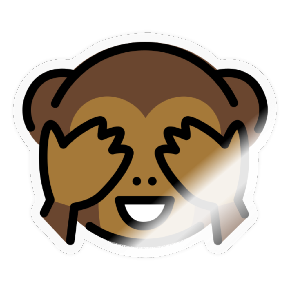 Monkey See No Evil Moji Sticker - Emoji.Express - transparent glossy