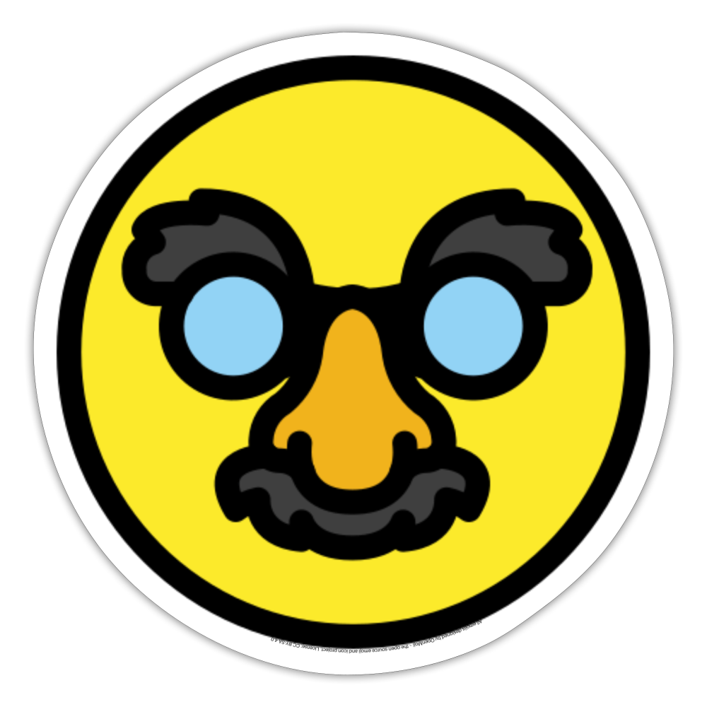 Disguised Face Moji Sticker - Emoji.Express - white matte