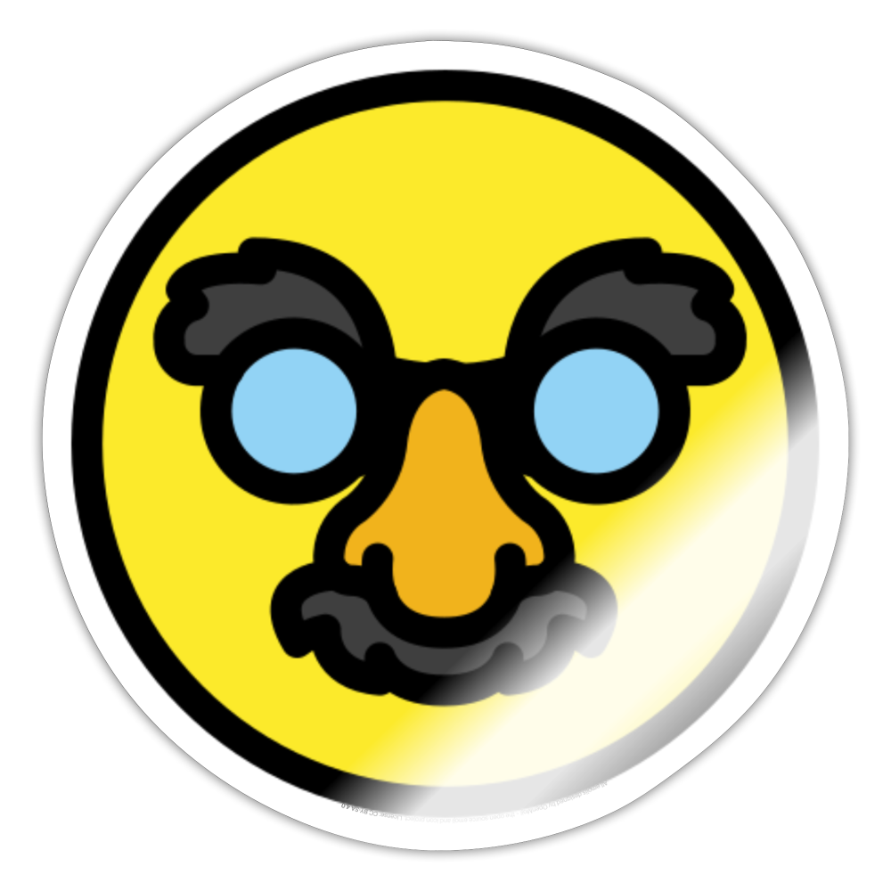 Disguised Face Moji Sticker - Emoji.Express - white glossy