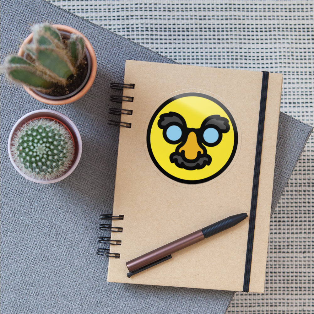 Disguised Face Moji Sticker - Emoji.Express - transparent glossy