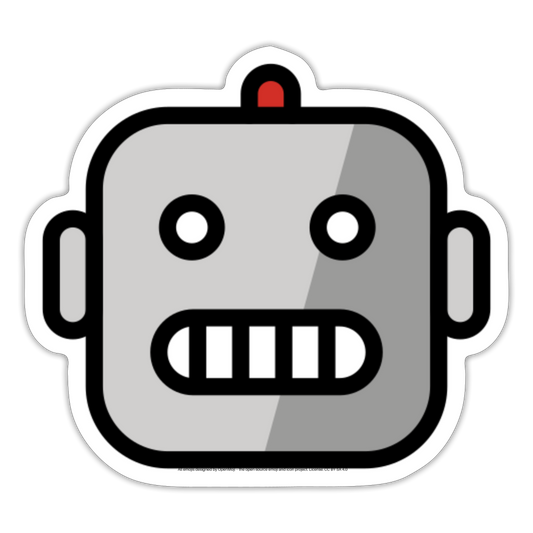 Robot Moji Sticker - Emoji.Express - white matte