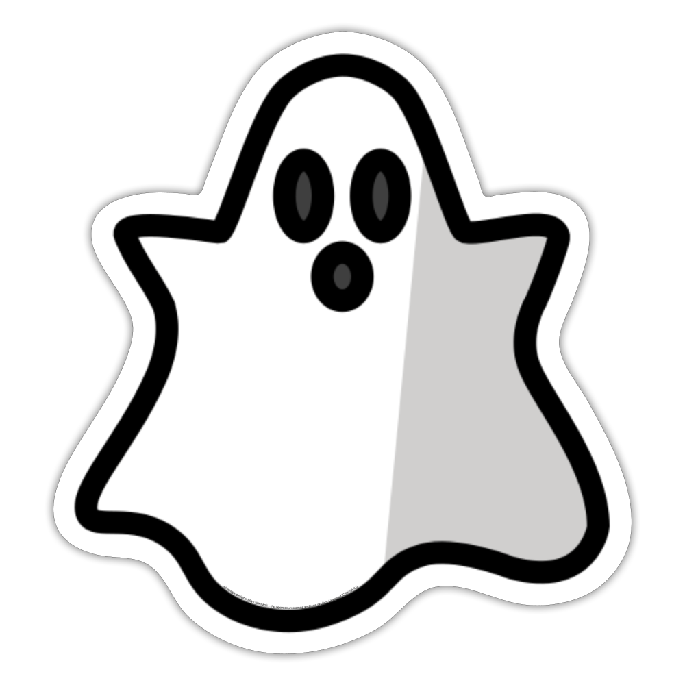 Ghost Moji Sticker - Emoji.Express - white matte