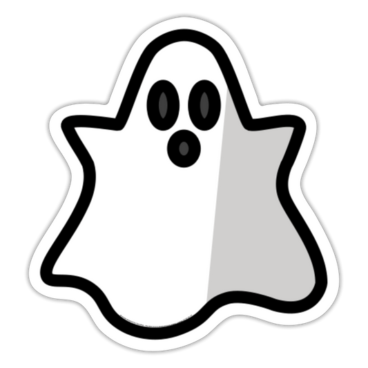 Ghost Moji Sticker - Emoji.Express - white matte