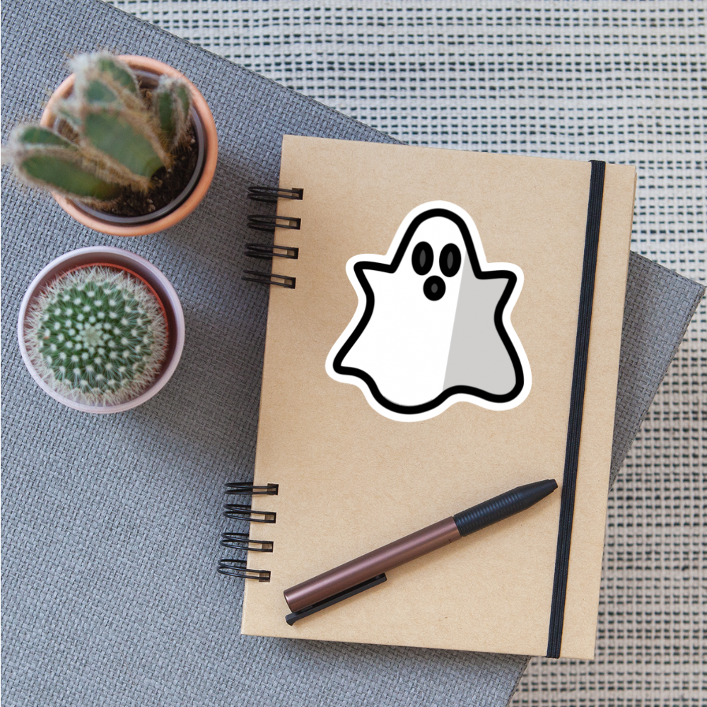 Ghost Moji Sticker - Emoji.Express - white matte