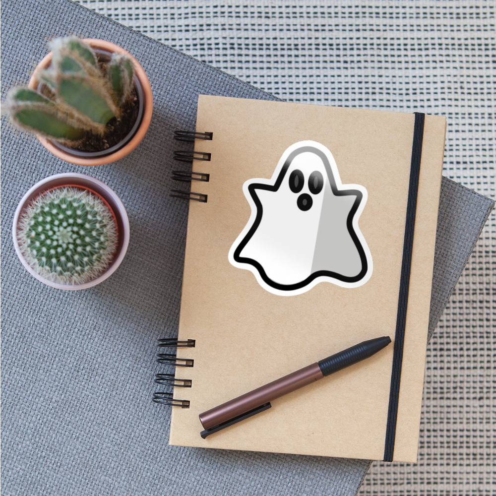 Ghost Moji Sticker - Emoji.Express - white glossy