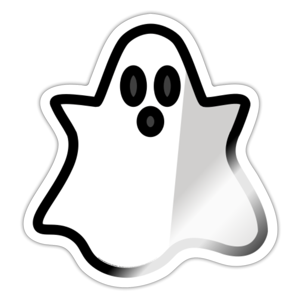 Ghost Moji Sticker - Emoji.Express - white glossy