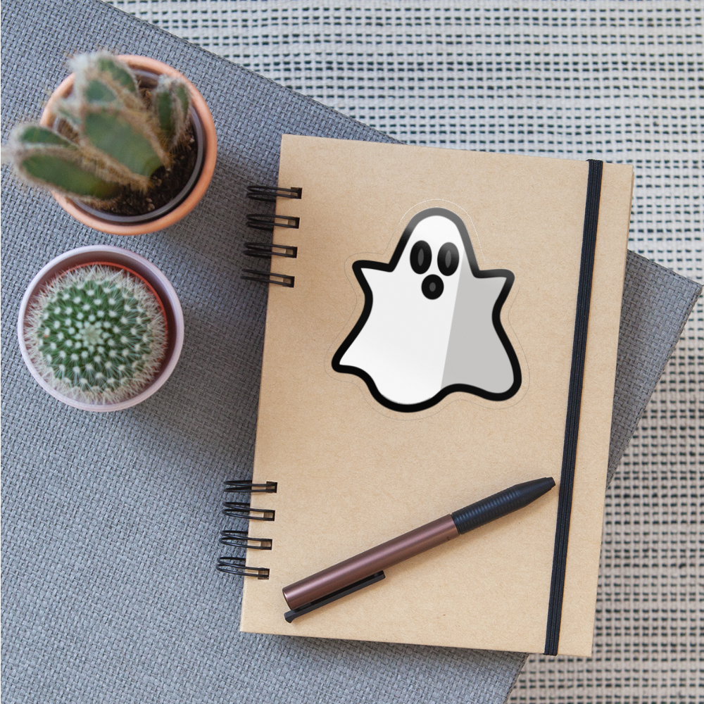 Ghost Moji Sticker - Emoji.Express - transparent glossy