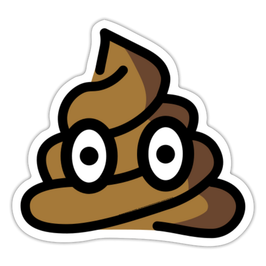 Pile of Poo Moji Sticker - Emoji.Express - white matte