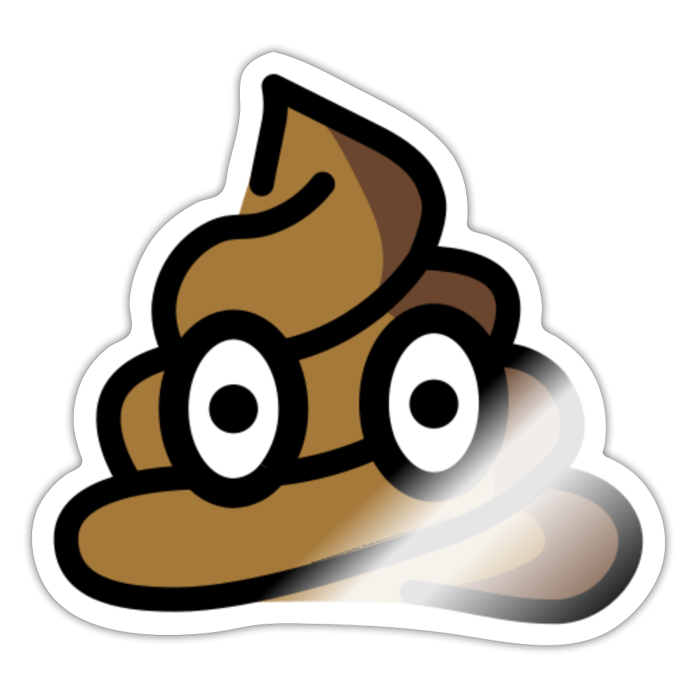 Pile of Poo Moji Sticker - Emoji.Express - white glossy