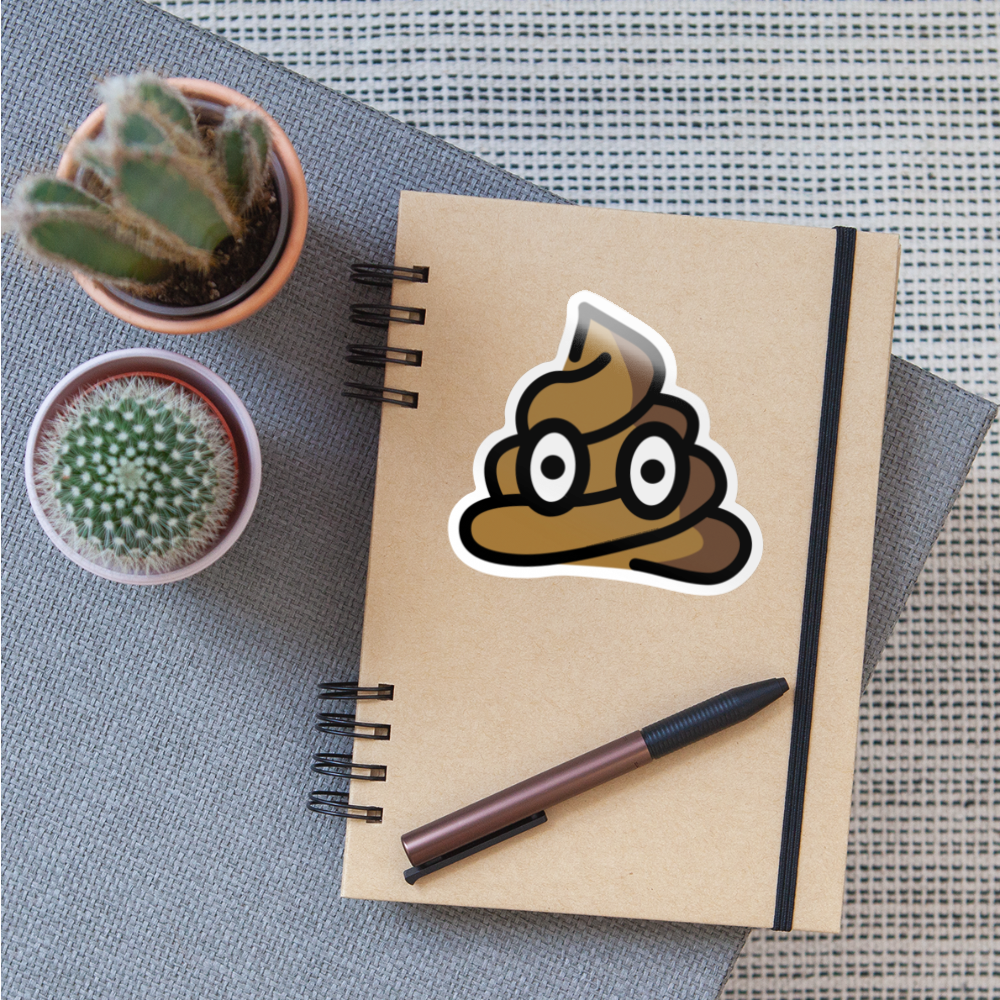 Pile of Poo Moji Sticker - Emoji.Express - white glossy