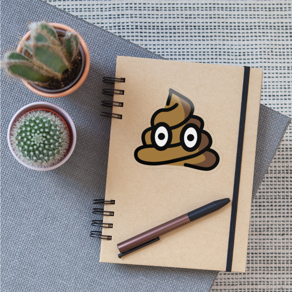 Pile of Poo Moji Sticker - Emoji.Express - transparent glossy