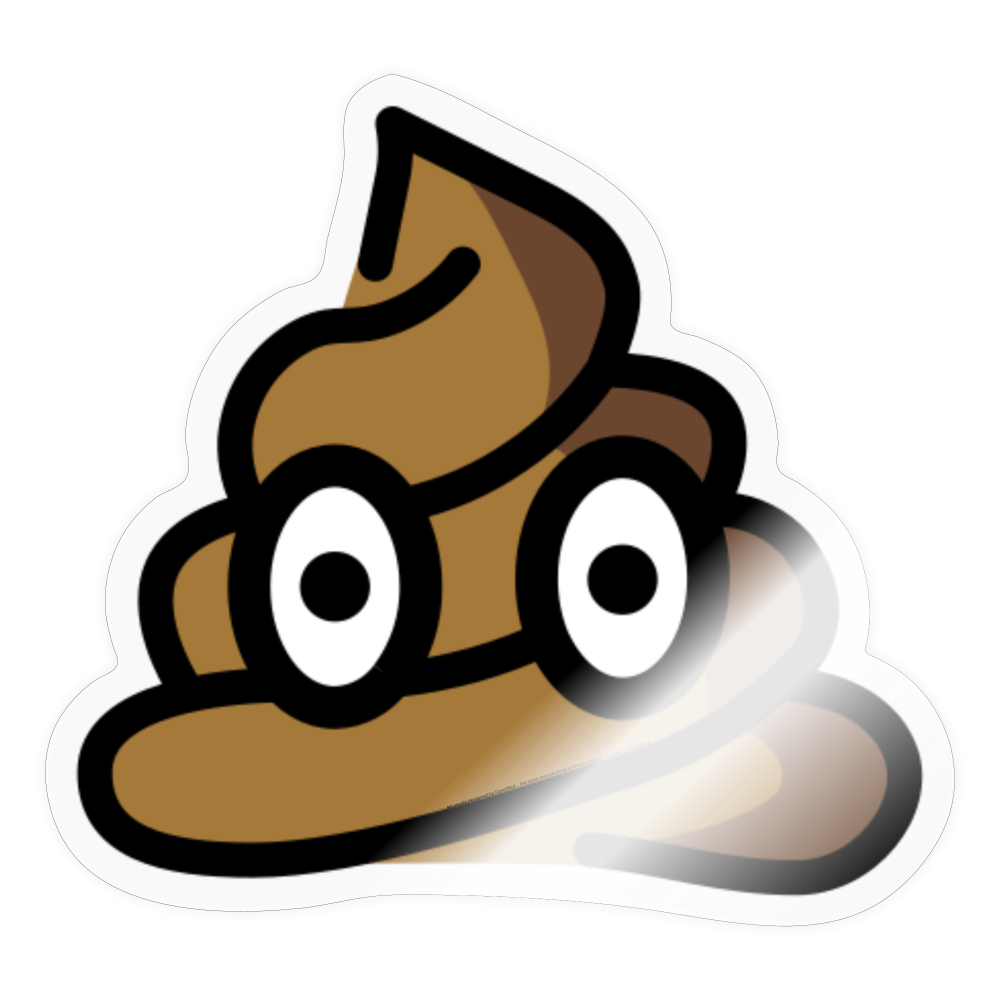 Pile of Poo Moji Sticker - Emoji.Express - transparent glossy