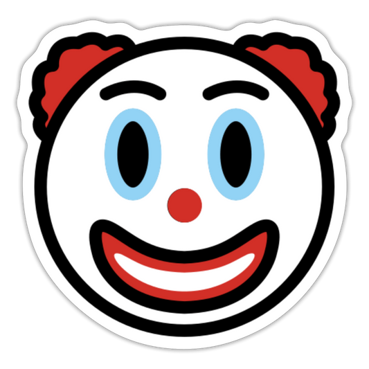 Clown Face Moji Sticker - Emoji.Express - white matte