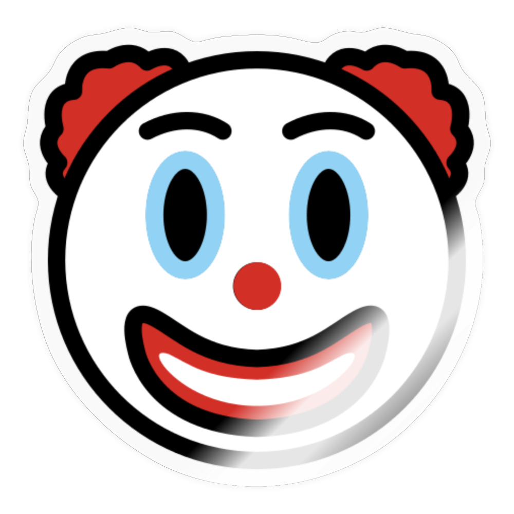 Clown Face Moji Sticker - Emoji.Express - transparent glossy