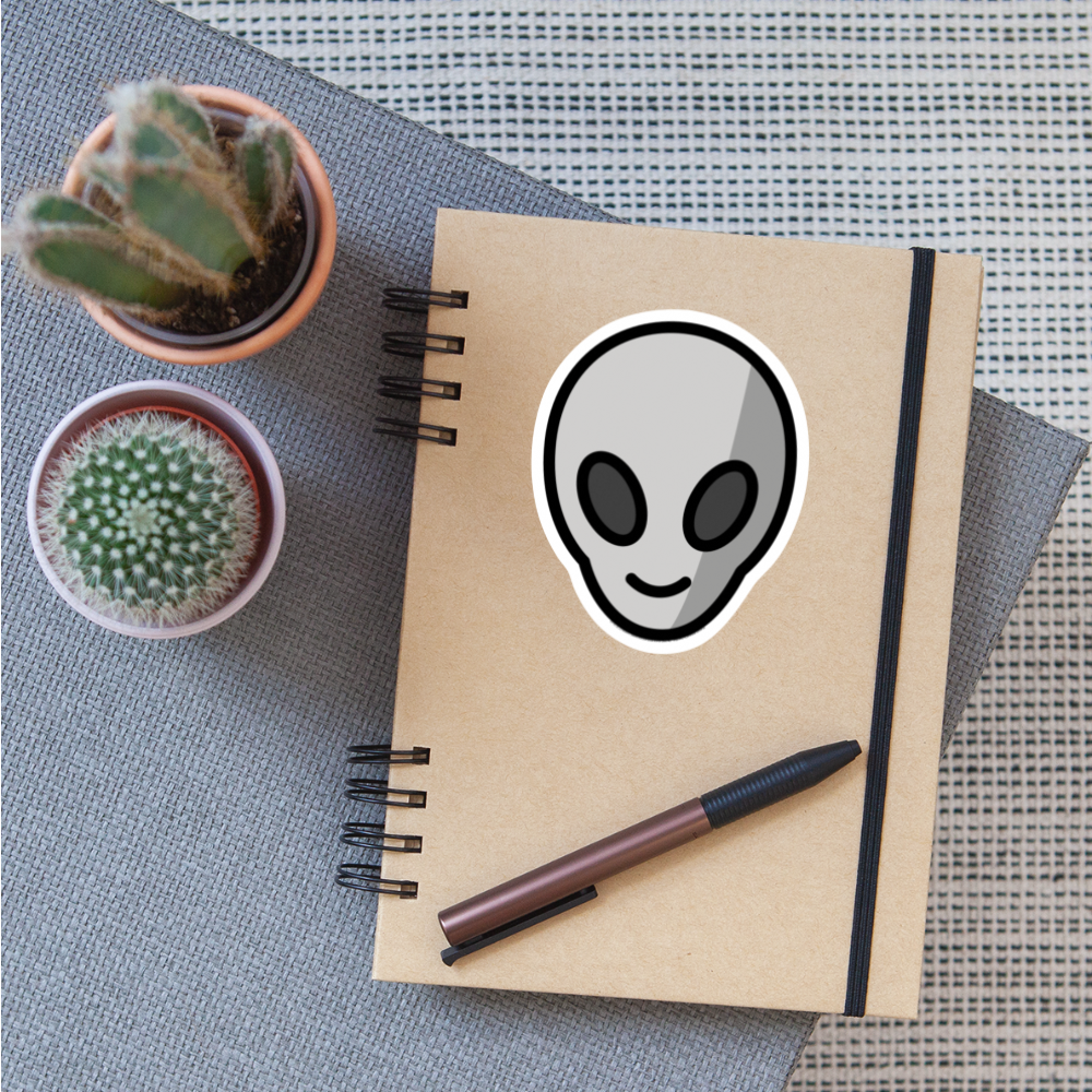 Alien Moji Sticker - Emoji.Express - white matte