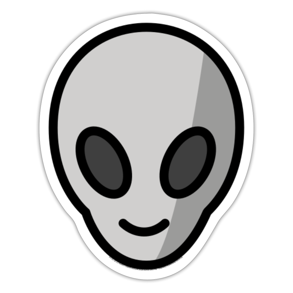 Alien Moji Sticker - Emoji.Express - white matte