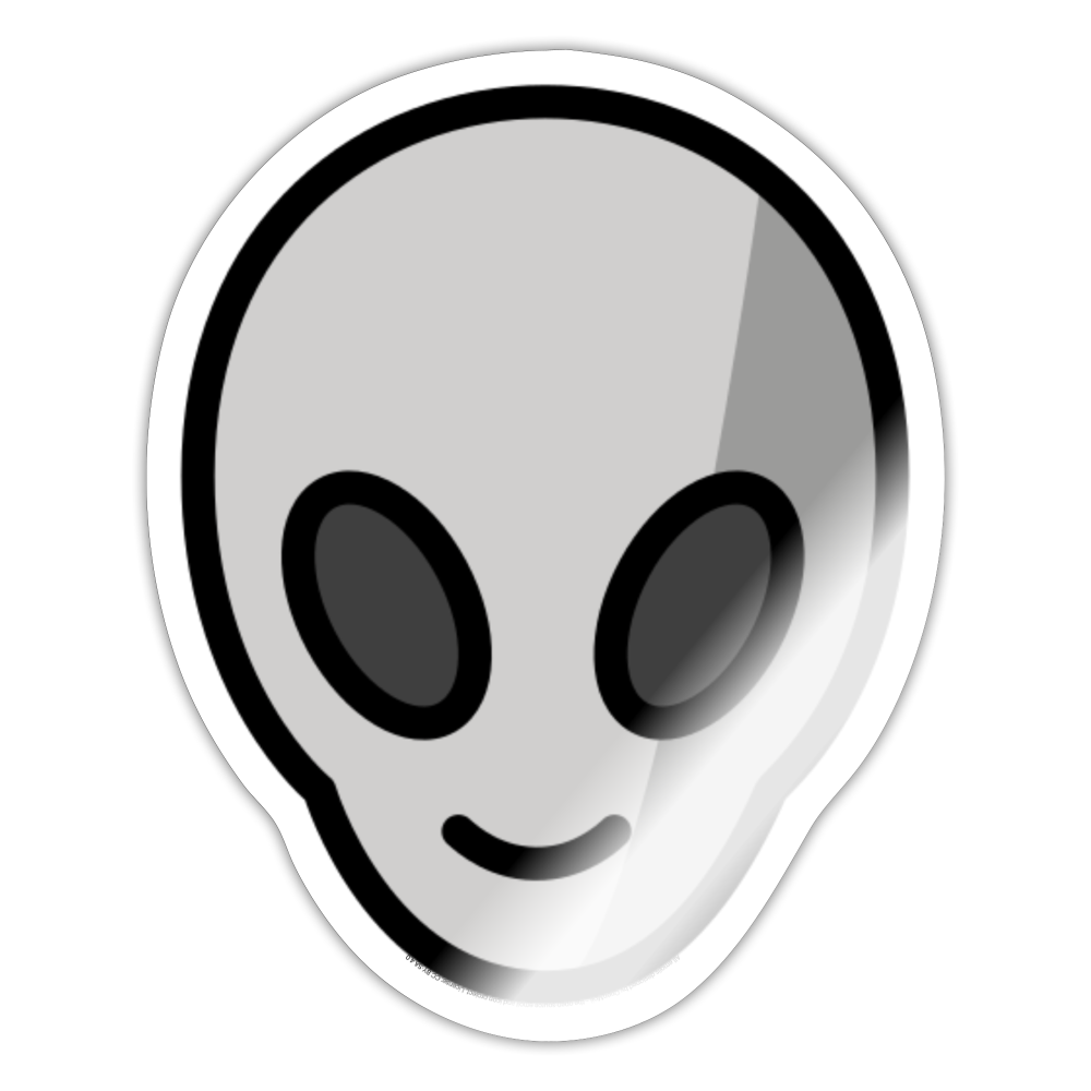 Alien Moji Sticker - Emoji.Express - white glossy