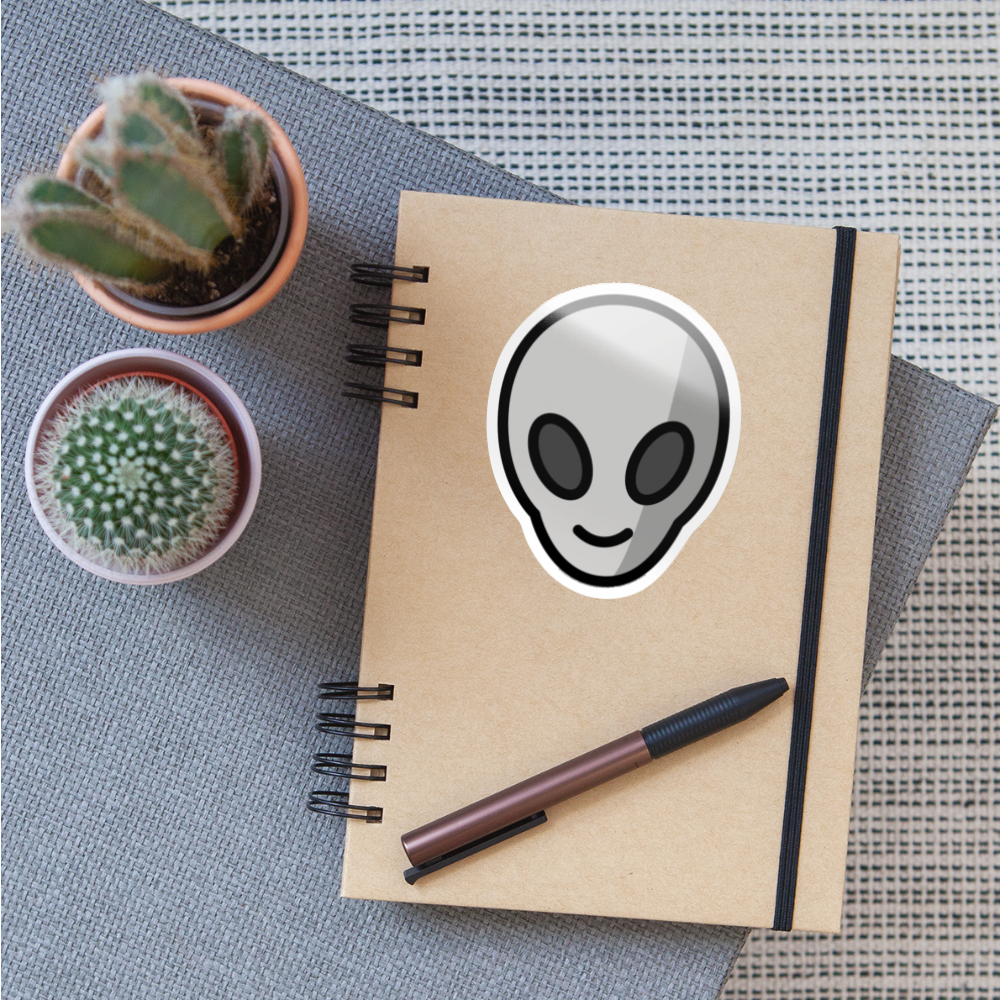 Alien Moji Sticker - Emoji.Express - white glossy