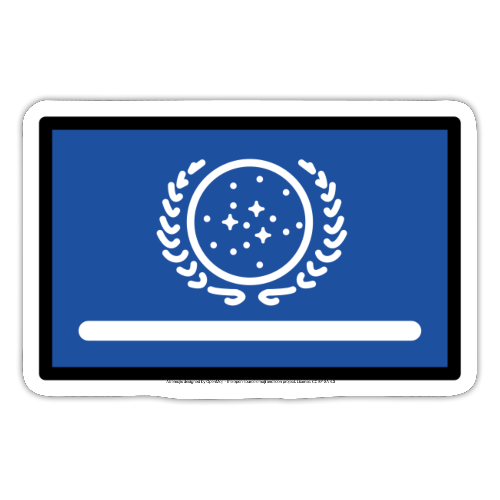 United Federation of Planets Flag (Star Trek) Moji Sticker - Emoji.Express - white matte