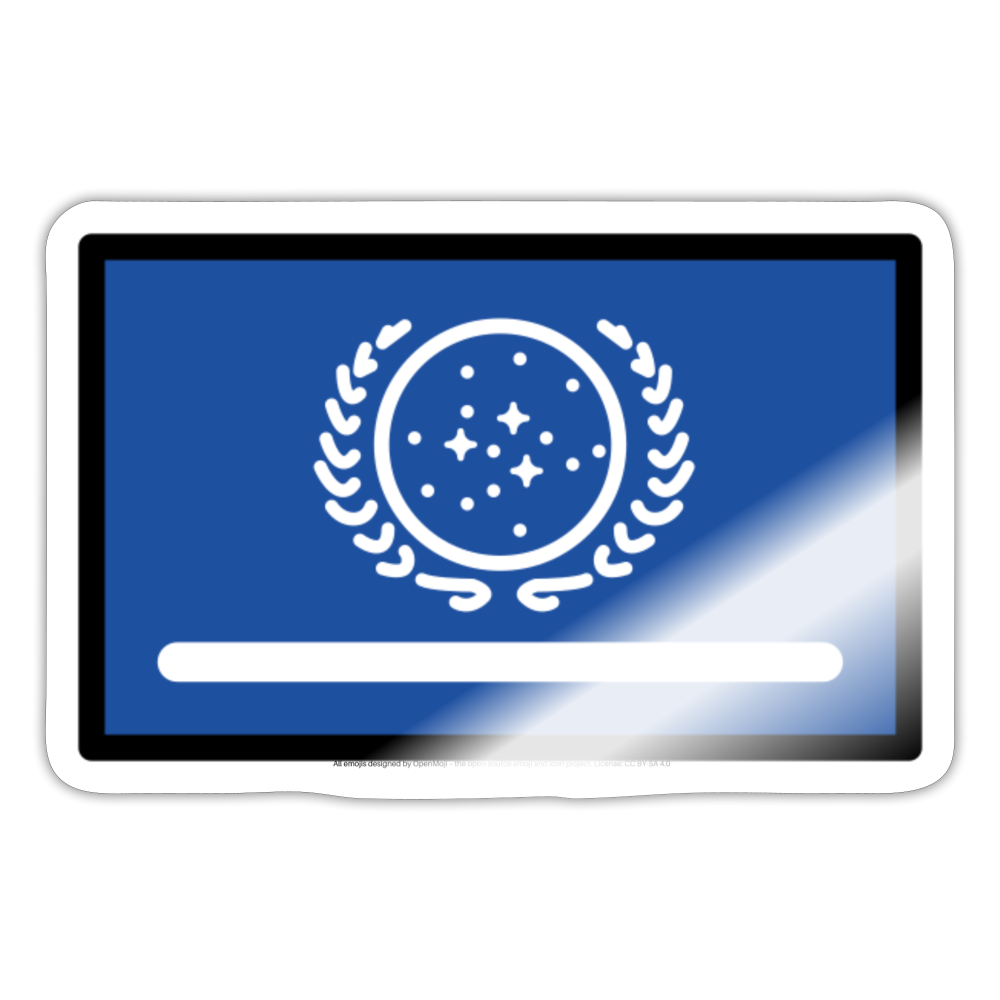 United Federation of Planets Flag (Star Trek) Moji Sticker - Emoji.Express - white glossy