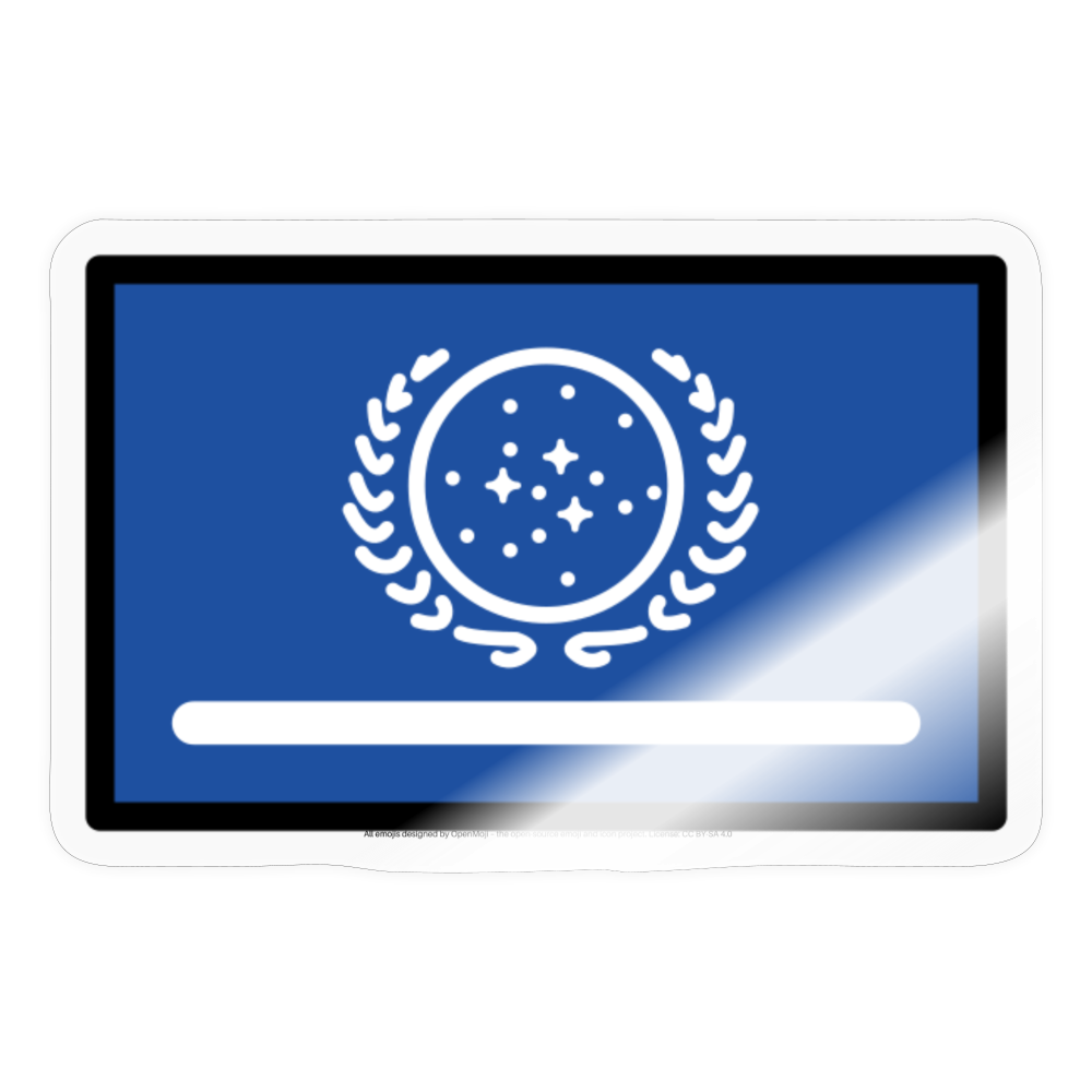 United Federation of Planets Flag (Star Trek) Moji Sticker - Emoji.Express - transparent glossy