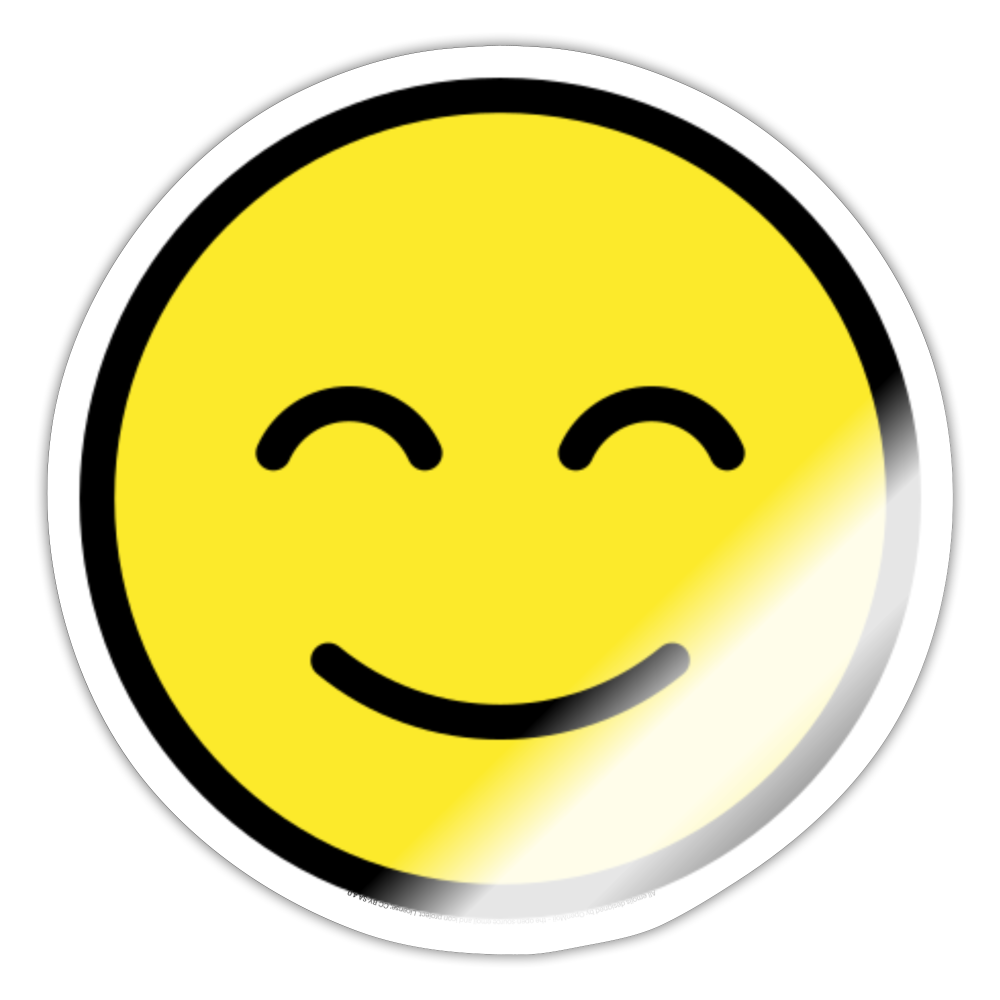 Smiling Face with Smiling Eyes Moji Sticker - Emoji.Express - white glossy