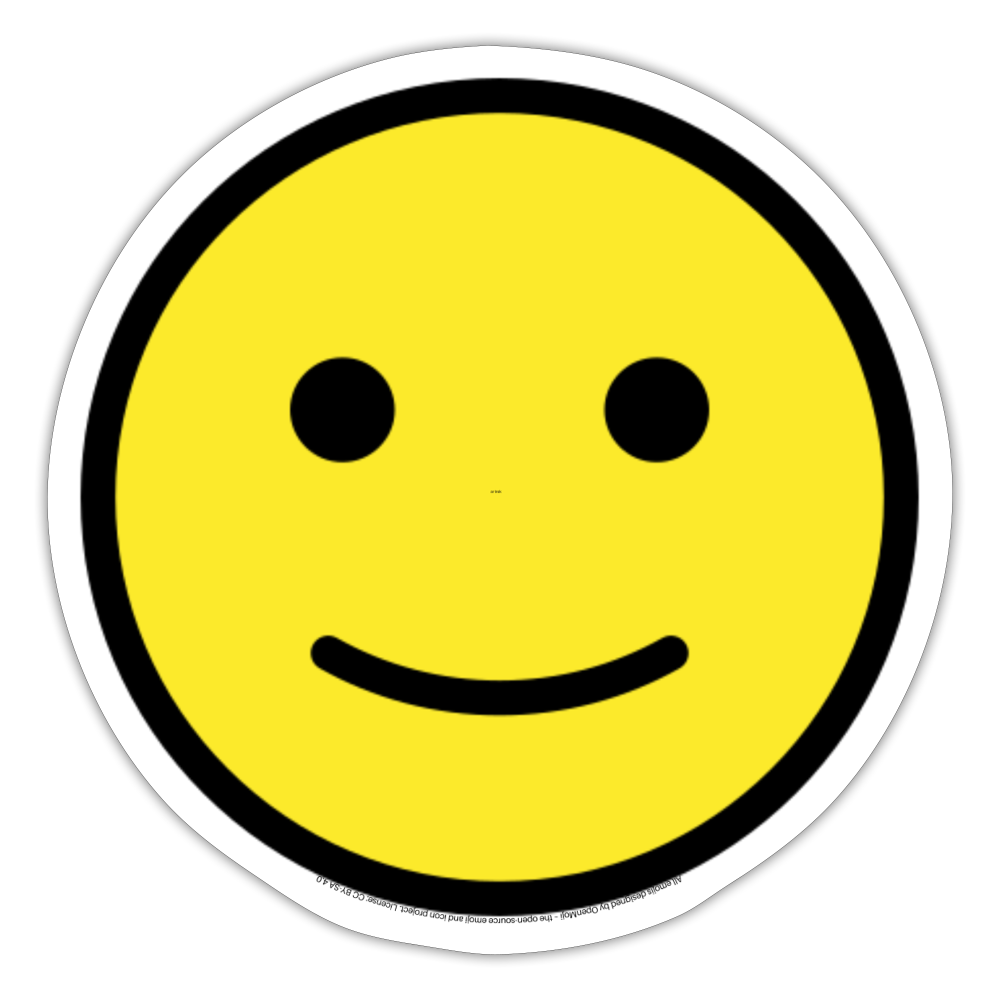 Slightly Smiling Face Moji Sticker - Emoji.Express - white matte