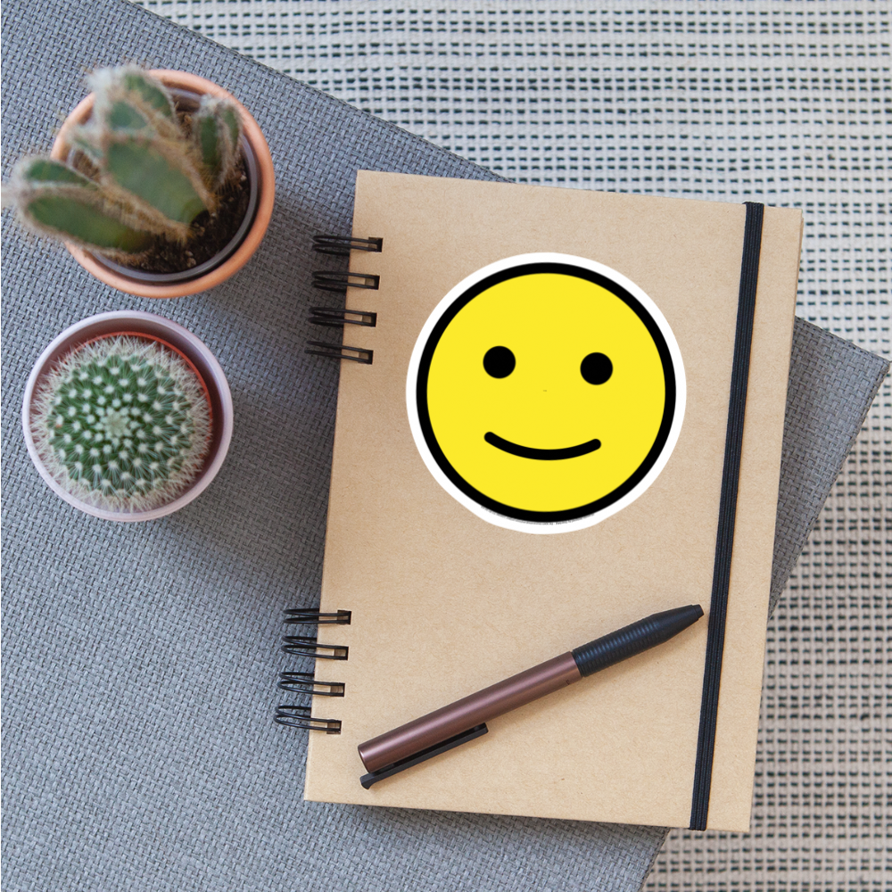 Slightly Smiling Face Moji Sticker - Emoji.Express - white matte