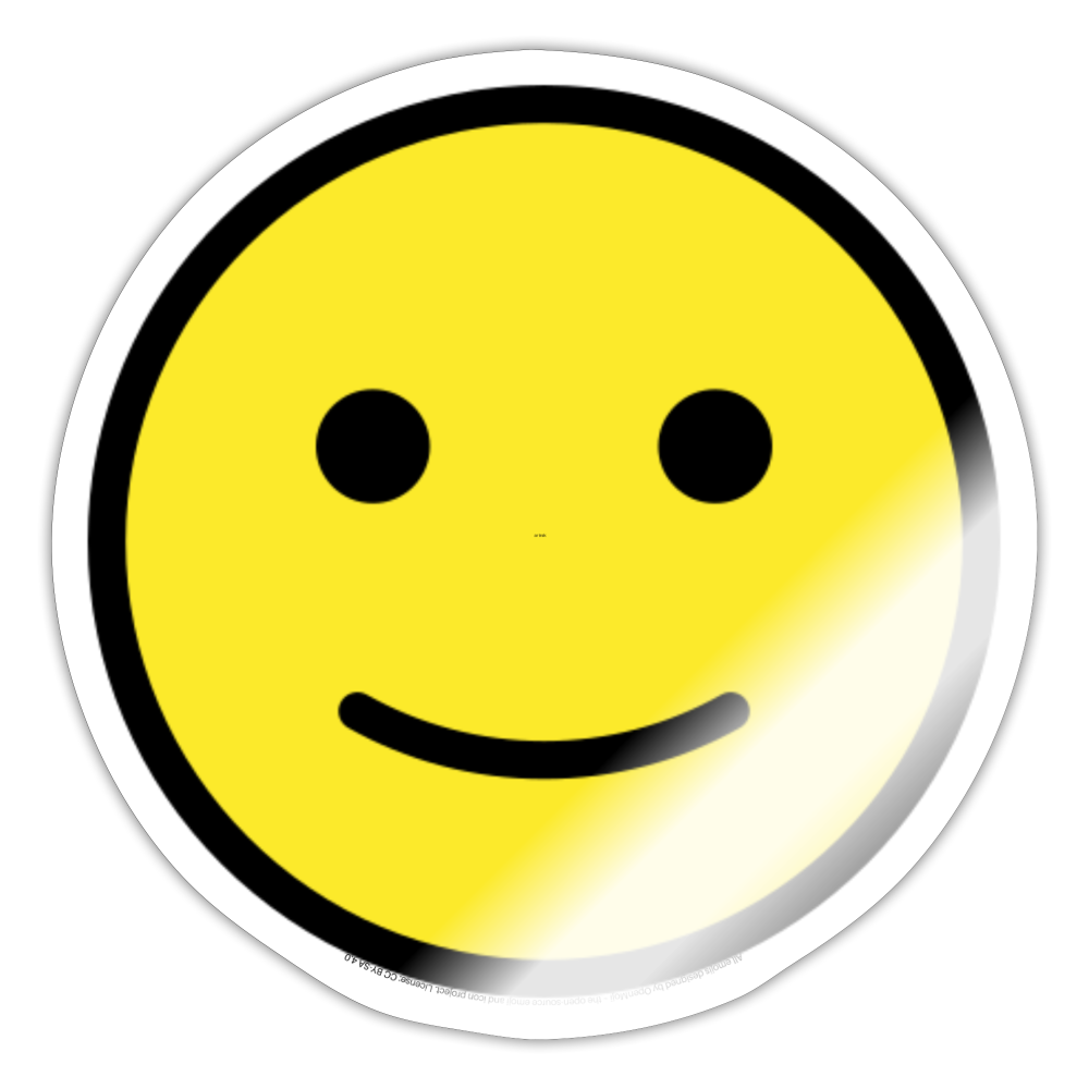 Slightly Smiling Face Moji Sticker - Emoji.Express - white glossy