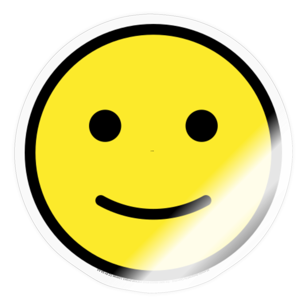 Slightly Smiling Face Moji Sticker - Emoji.Express - transparent glossy