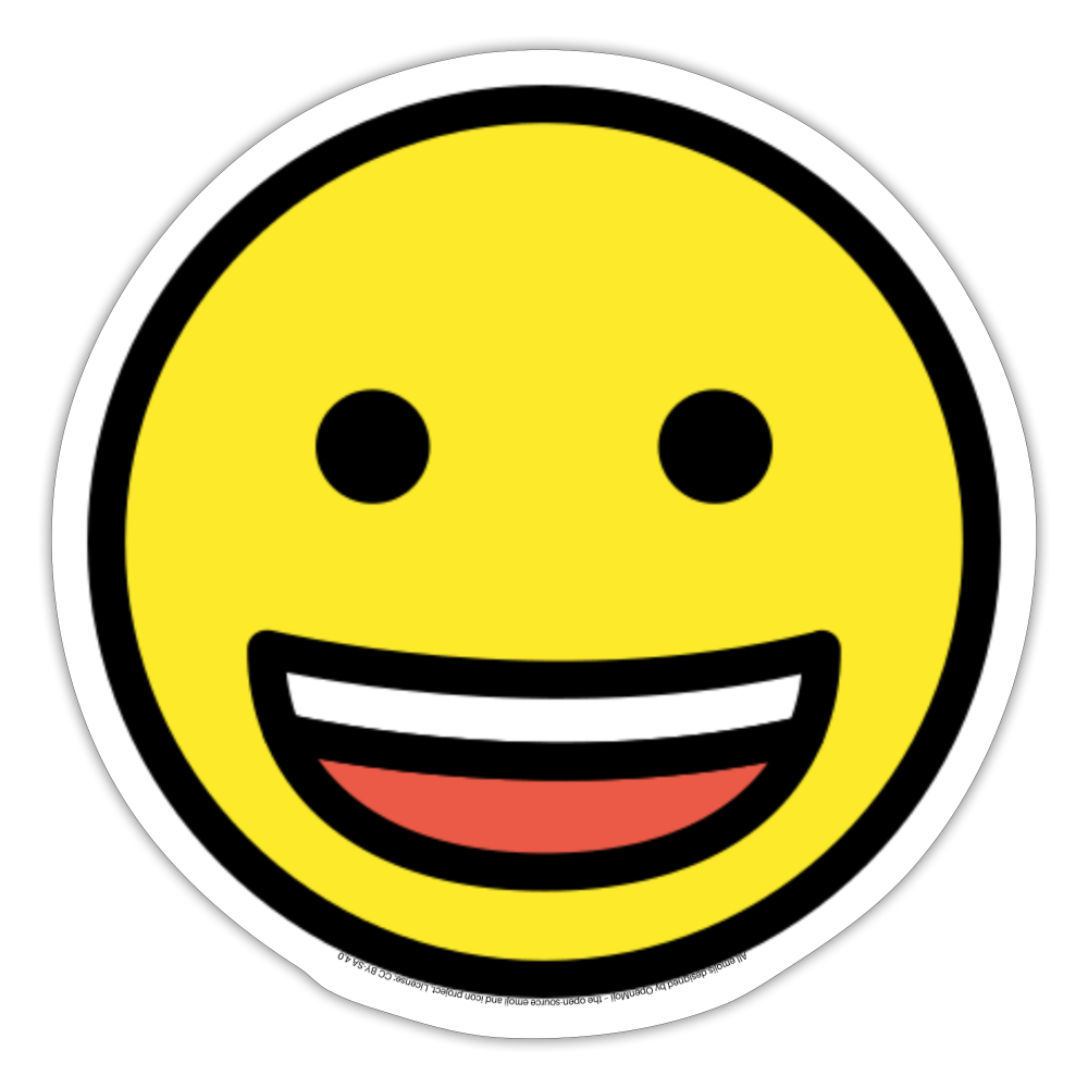 Grinning Face Moji Sticker - Emoji.Express - white matte