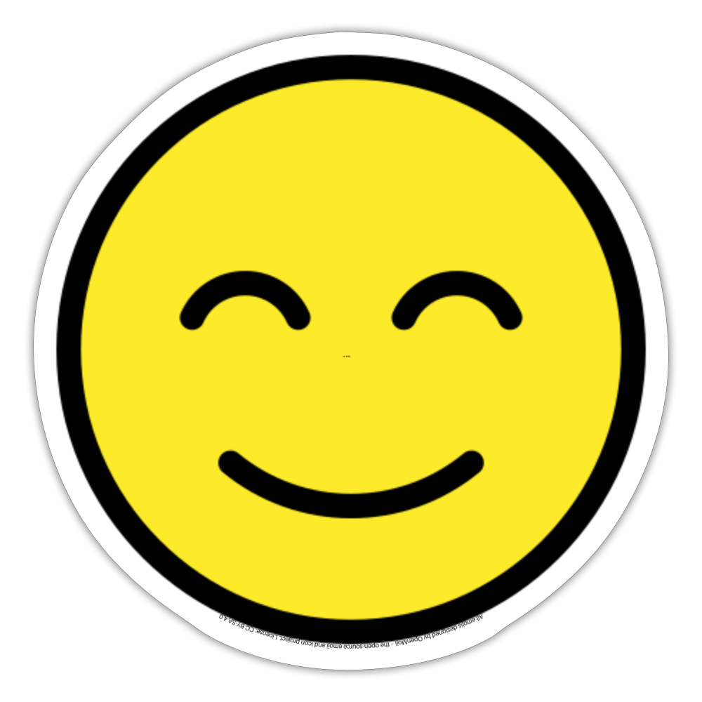 Smiling Face Moji Sticker - Emoji.Express - white matte