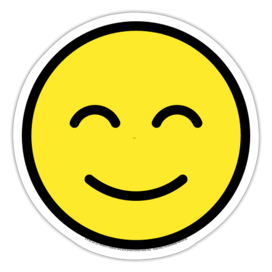 Smiling Face Moji Sticker - Emoji.Express - white matte