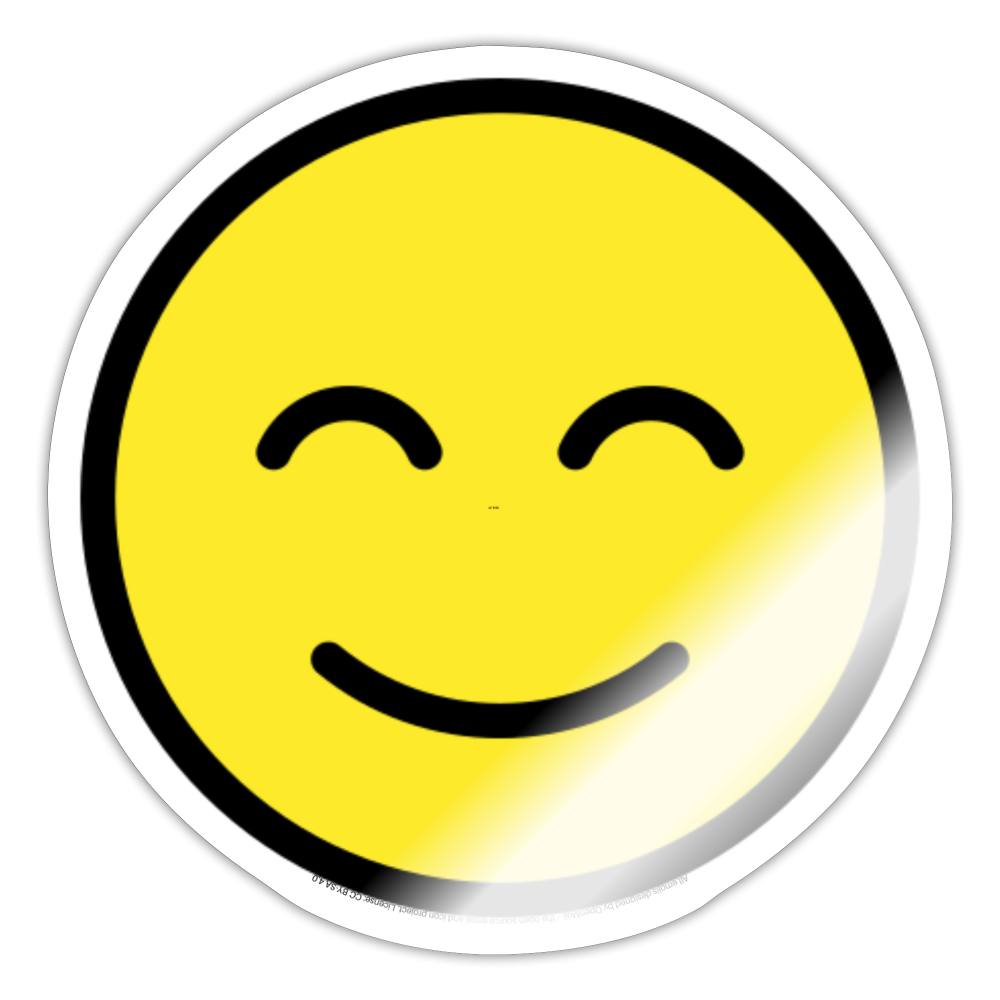 Smiling Face Moji Sticker - Emoji.Express - white glossy