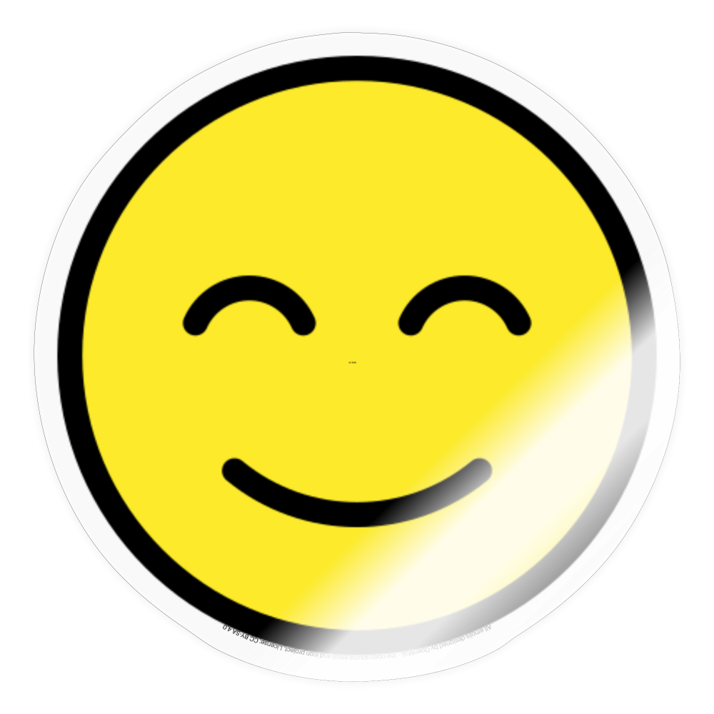 Smiling Face Moji Sticker - Emoji.Express - transparent glossy