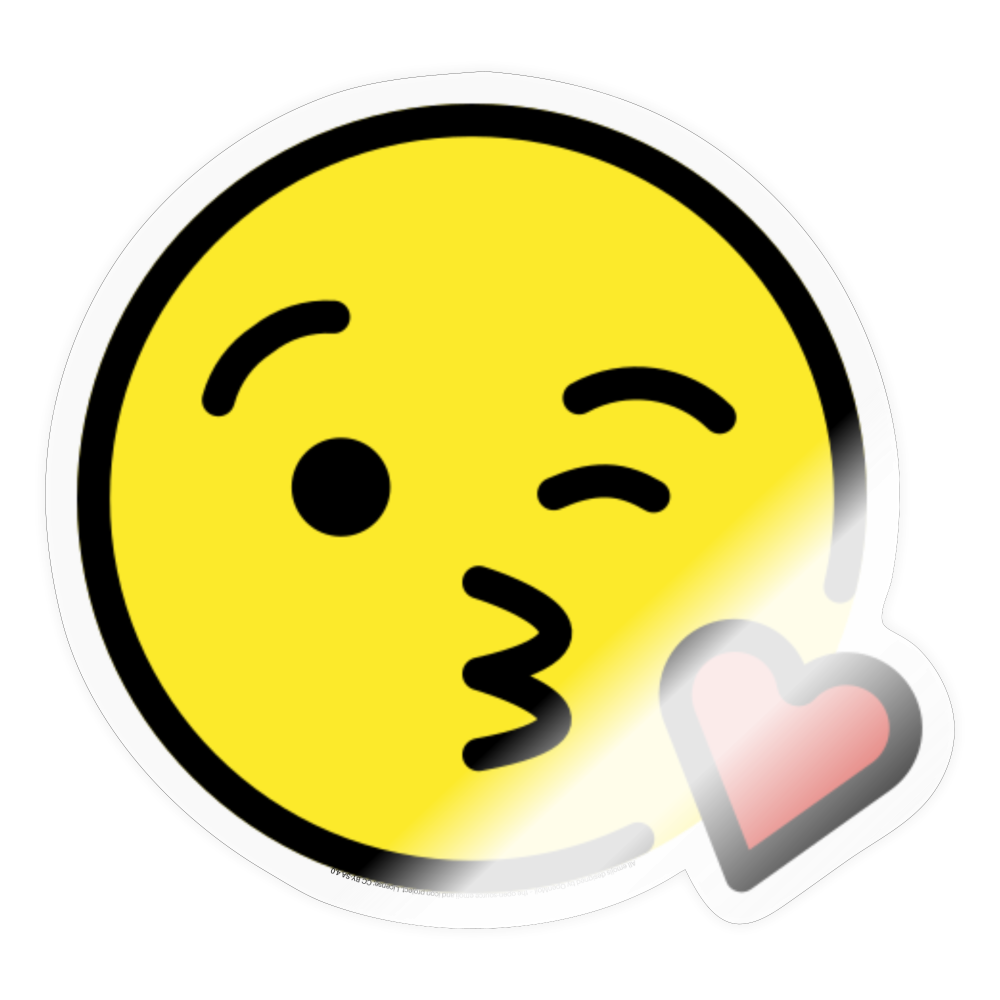 Face Blowing a Kiss Moji Sticker - Emoji.Express - transparent glossy