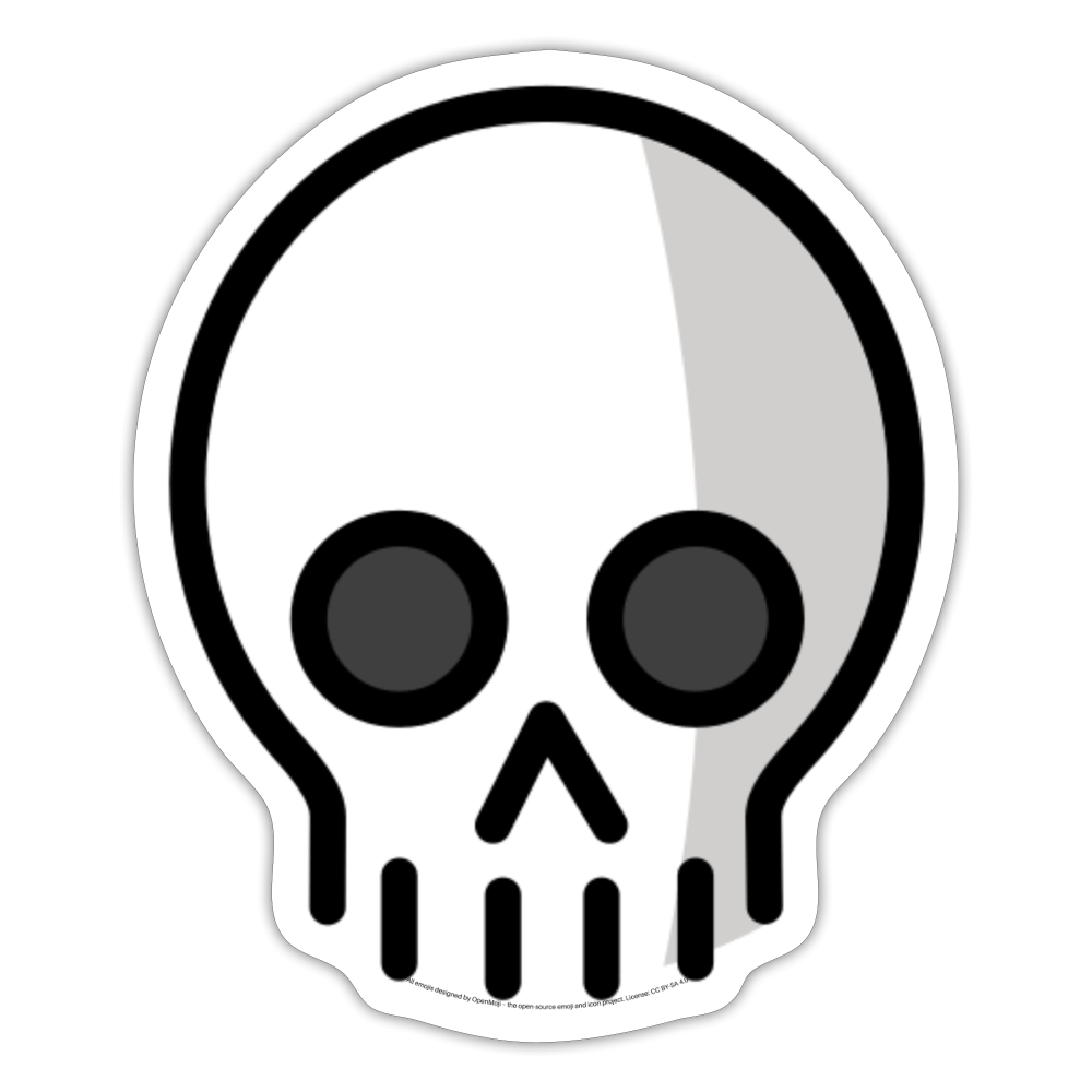 Skull Moji Sticker - Emoji.Express - white matte